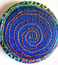 One Inch Badge Flower Fabric Badge with Free Machine Embroidery 