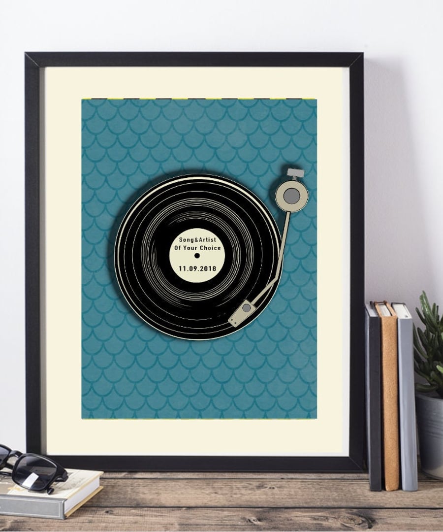 Personalised Soberversary Special DateWeddingAnniversary, Unusual Gift for vinyl