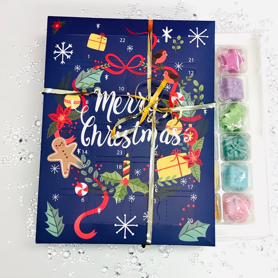 Blue Wreath Wax Melt Advent Calendar 