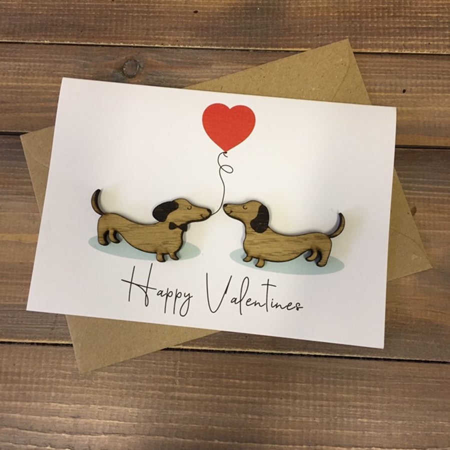 Dachshund Valentines Card - Sausage Dog Valentines Card