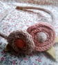 cute wool crochet hairband alice band no h13