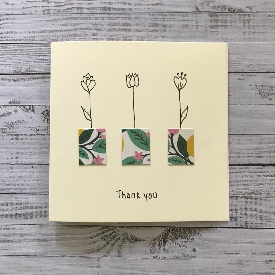 Thank you cards, Set of five
