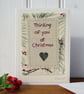 Hand-stitched words for someone you are thinking of especially this Christmas - Image 1