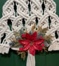 Macrame Christmas Tree Wall Hanging with Poinsettia & Gold Accents – 68cm - Image 5
