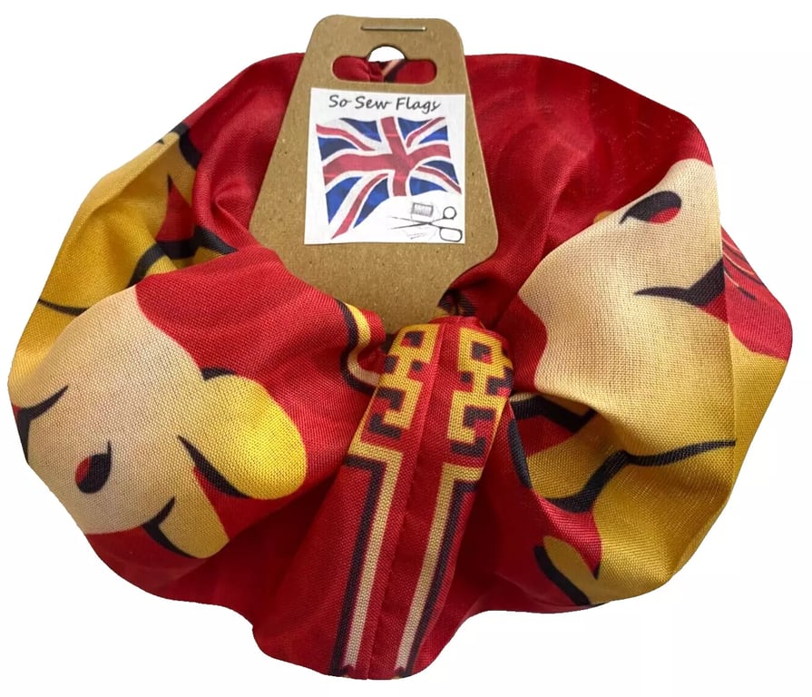 Chinese New Year Of The Rat Flag Hair Scrunchie Scrunchies Accessory Band