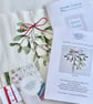 Festive Mistletoe Linen Embroidery Kit - Image 2