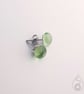 Fused Glass Stud Earrings - Apple Green - Image 2