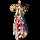 Boho Rag Angel – Handmade from Vintage Scraps & Reclaimed Treasures, One-of-a-Ki