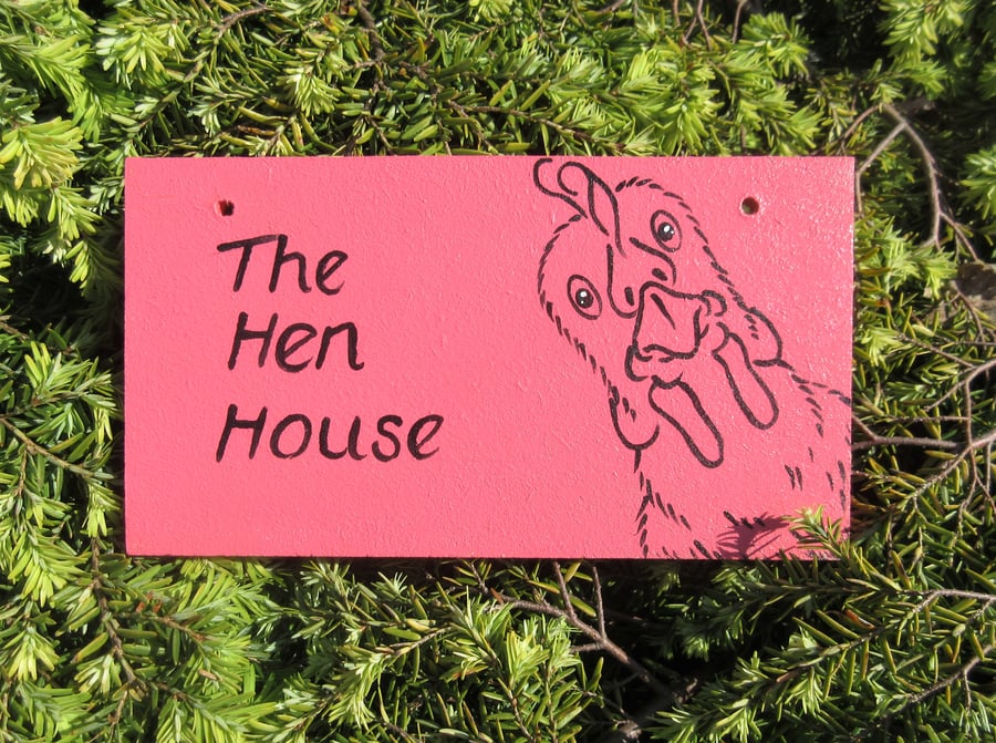 Chicken House Pet Sign The Hen House for Hen Coop or Shed