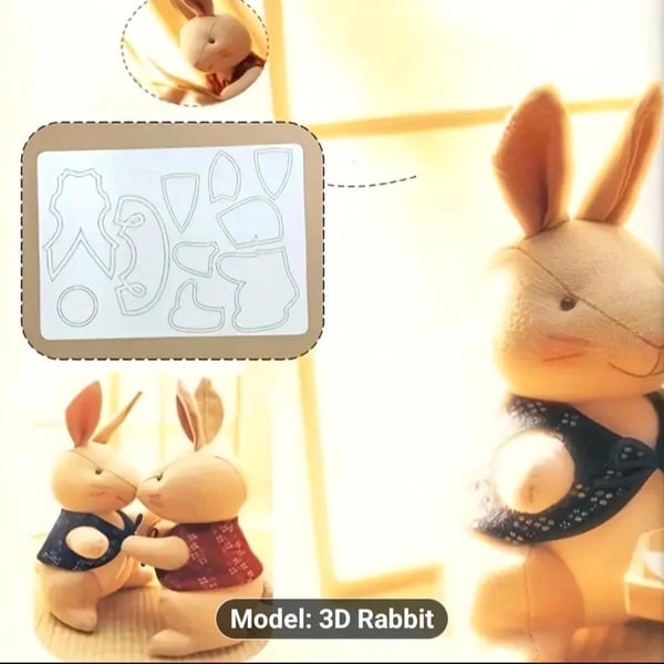 Easter Bunny Rabbit Acrylic Sewing Template