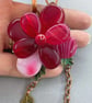 Boho Rustic Flower Necklace and Earrings Set, Agate & Pyrite - Image 8