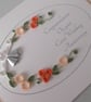 Coral 35th wedding anniversary congratulations card with paper quilling - Image 5