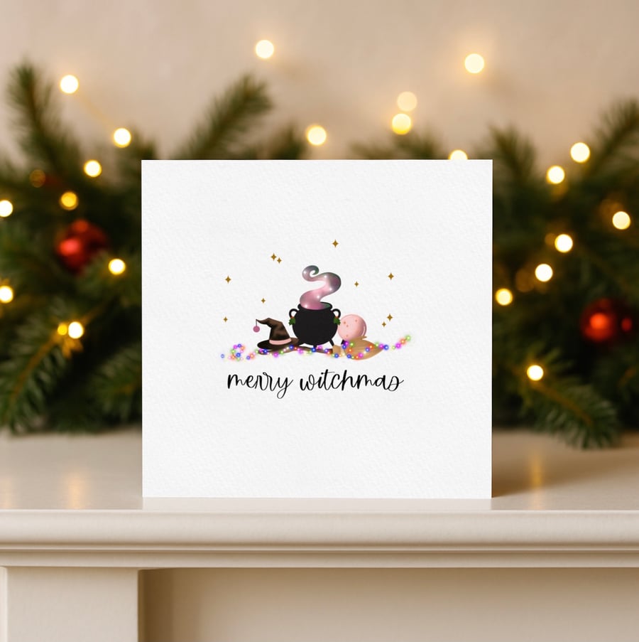 Christmas Card For Witches, Merry Witchmas, Alternative Christmas Card.