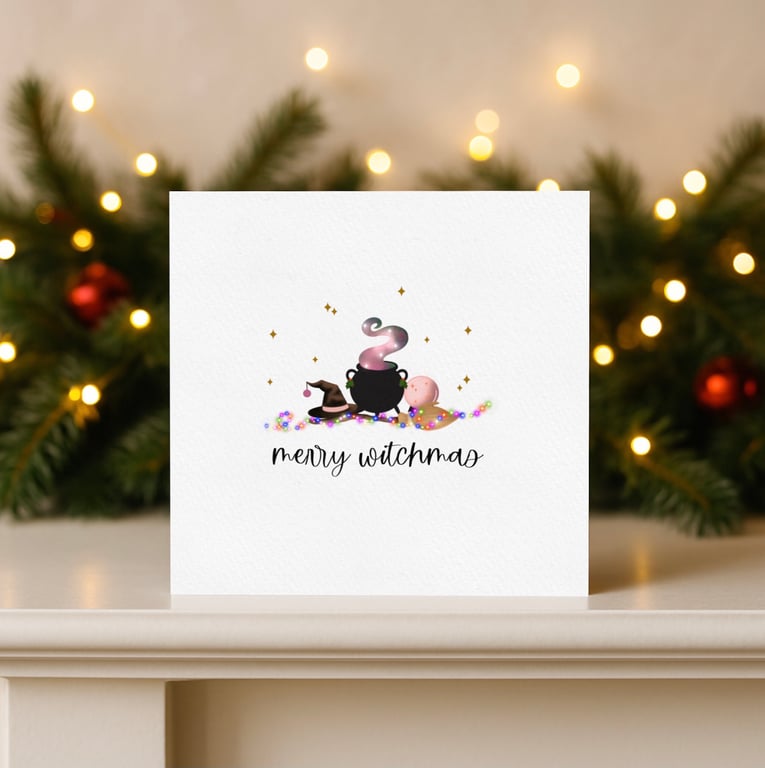 Christmas Card For Witches, Merry Witchmas, Alternative Christmas Card.
