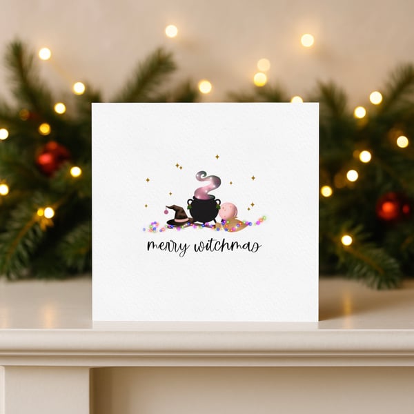 Christmas Card For Witches, Merry Witchmas, Alternative Christmas Card.