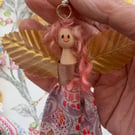 Peg doll fairy in  Liberty fabric 