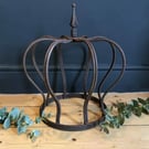 Extra Large Rusty Crown Decoration Plant Cage Sculpture