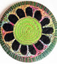 58mm Fabric Pocket Mirror with Free Machine Embroidery