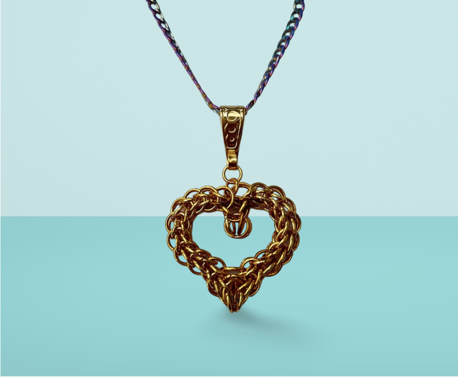 Full Persian Heart Pendant Necklace - made to order