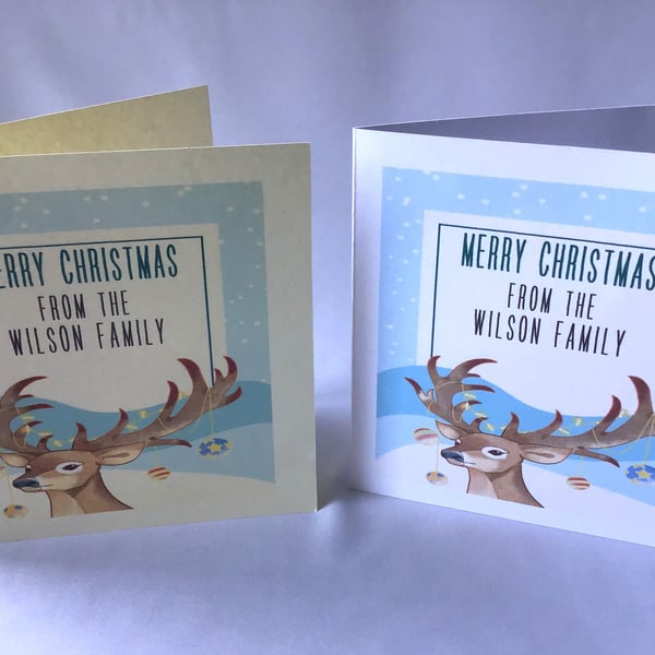 Personailsed name Christmas cards, Personalised cards, Name Christmas cards,