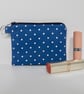 Coin purse in blue and white spot fabric - Image 2
