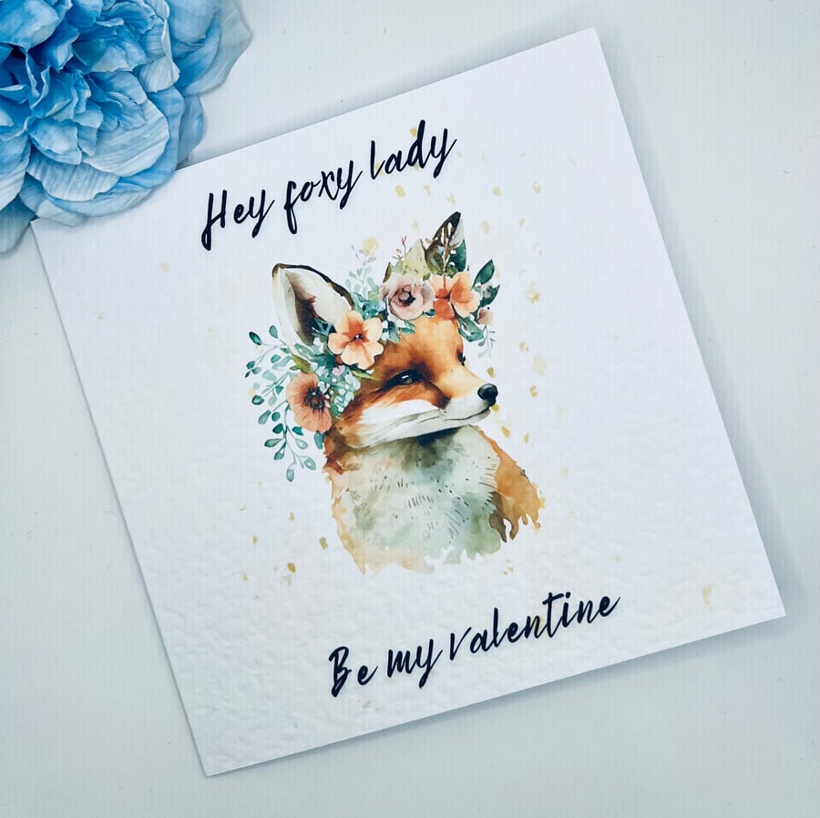 Foxy Lady Valentine s Day card