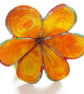 Flower Yellow Textile Art Flower - Image 1