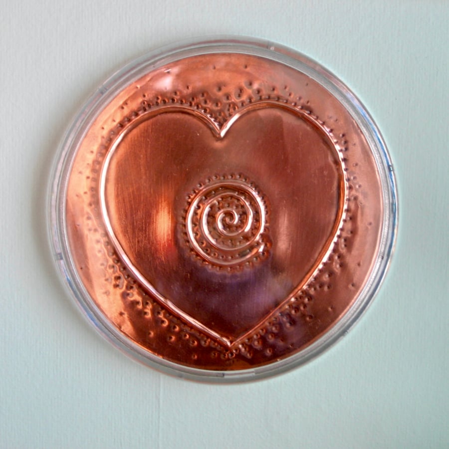 Copper Heart Coaster