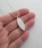 Textured Silver Leaf Pendant - Image 1