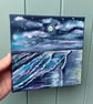 Sea At Night Acrylic Painting 