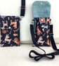Cross body mobile phone bag, adjustable strap phone bag, dog lovers bag.