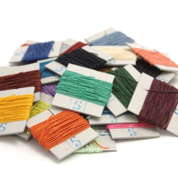 75m of Crawford's 4-ply Waxed Linen Thread, up to 15 Colours of your Choice