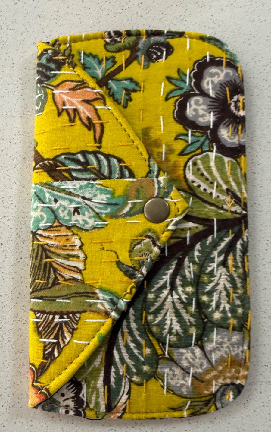 Hand-Stitched Phone Case with Back Card Holder