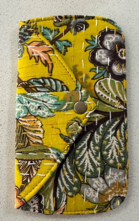 Hand-Stitched Phone Case with Back Card Holder