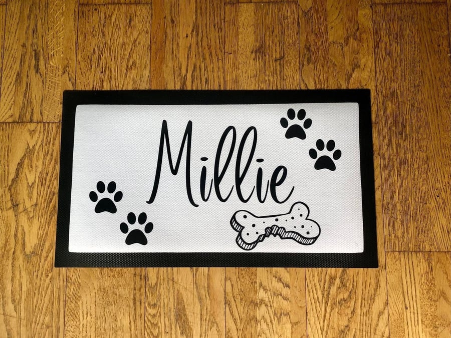 Dog Bowl Mat Personalised Pet Bowl Mat Customised Bowl Mat Dog Food Water Mat