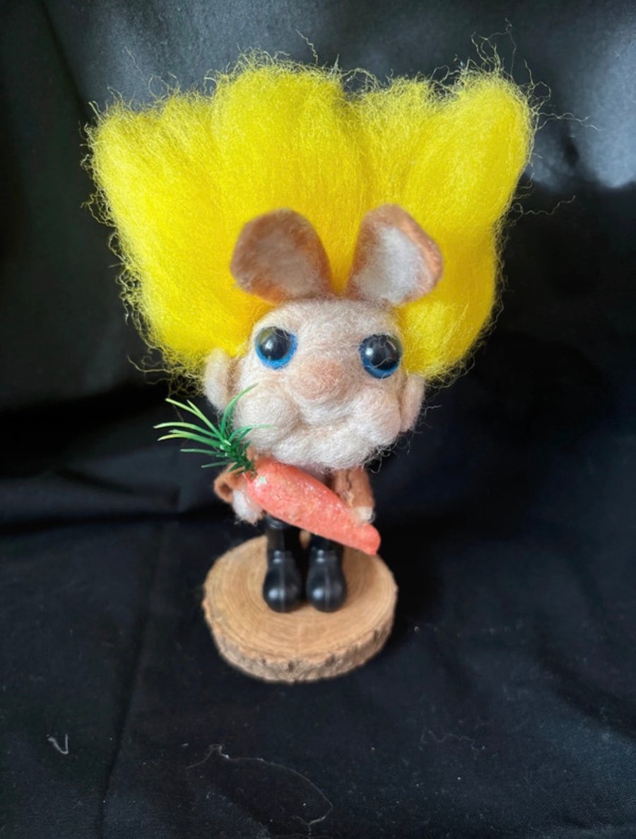 Image of Bunny Munchkin in brown dungerees
