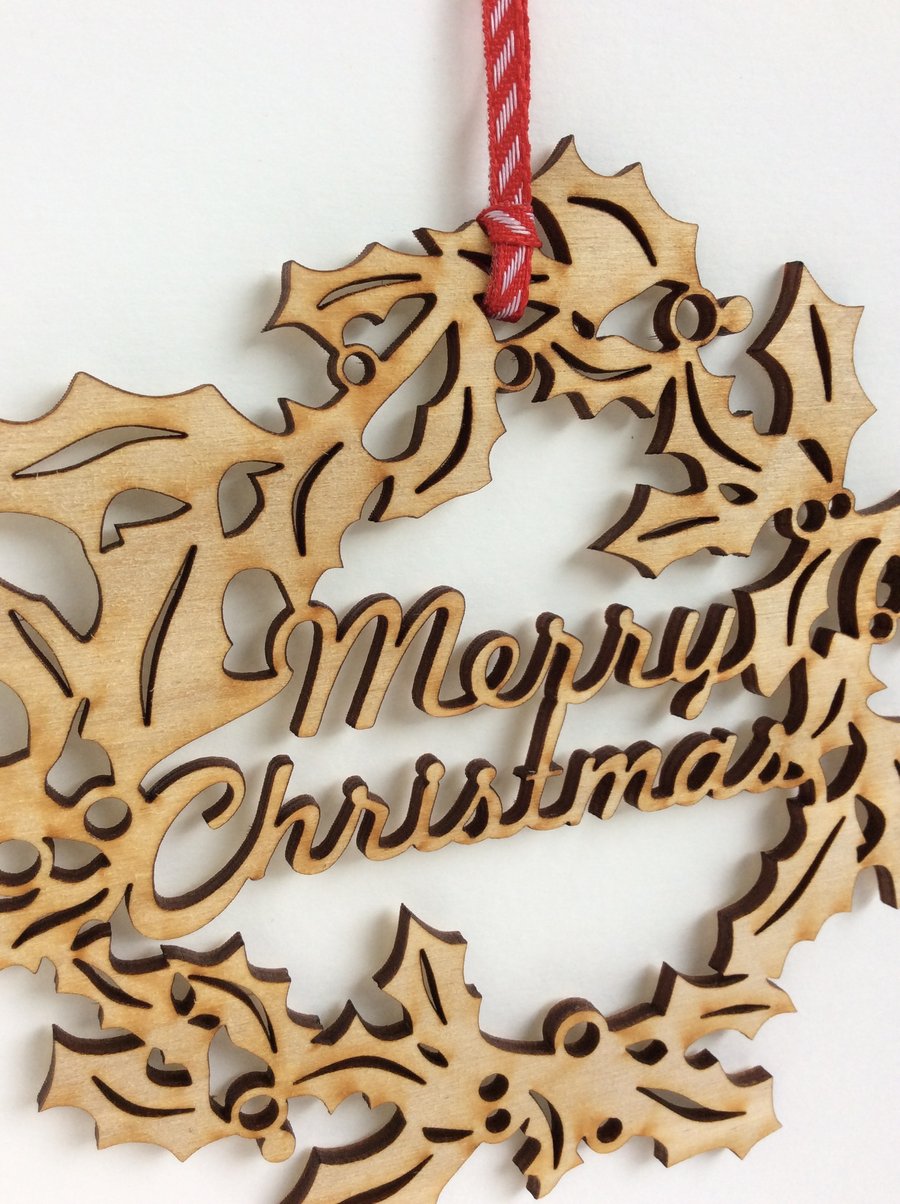 'Merry Christmas' wreath (medium)