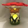 Enchanted forest toadstool tea light fairy house,