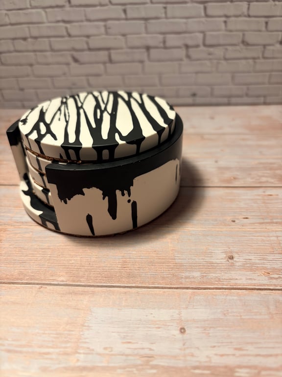 Made to Order Black and White Coasters