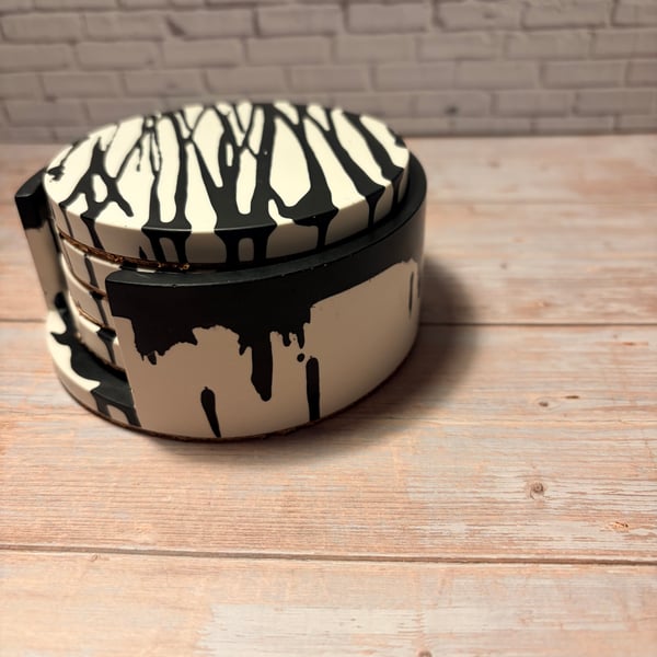 Made to Order Black and White Coasters