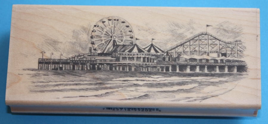 Inkadinkado Seaside Pier Rubber Stamp (99202O) Wooden Mounted