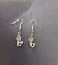 Silver mermaid charm dangle earrings  - Image 1