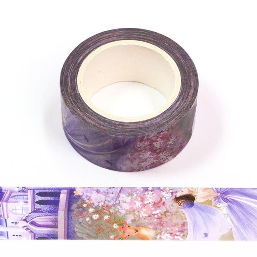 Dream Castle Wedding Washi Tape 20mm Wide x 10 Meters Eco Friendly Crafts, Journ