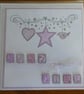 Hanging Star New Baby Girl Card - Image 4