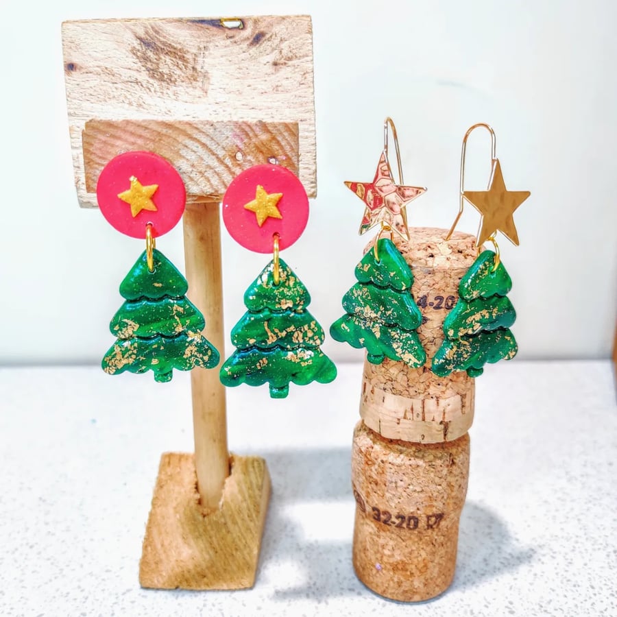 Mystery Christmas themed earrings