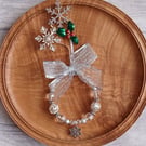 Beaded Rind Christmas Decoration - Snow & Ice