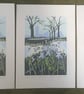 Violets on the river bank - linoprint - Image 3