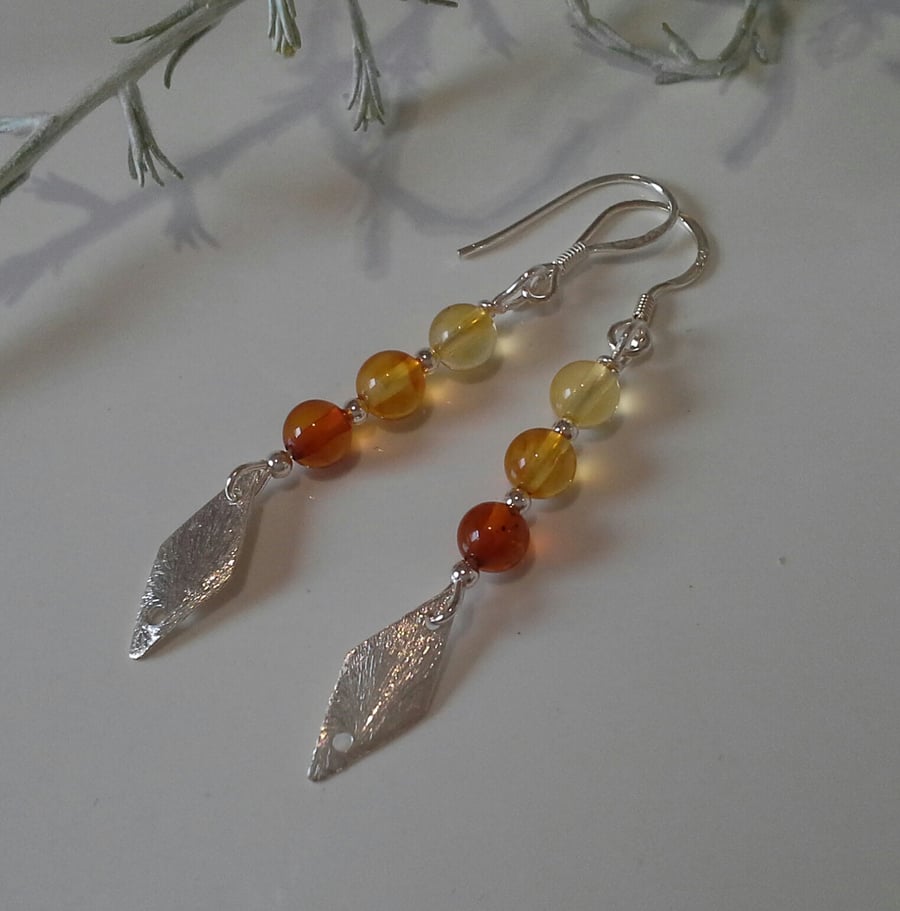 Baltic Amber Sterling Silver Earrings