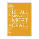 Wizard of Oz Literary Greetings Card - I Shall Miss You