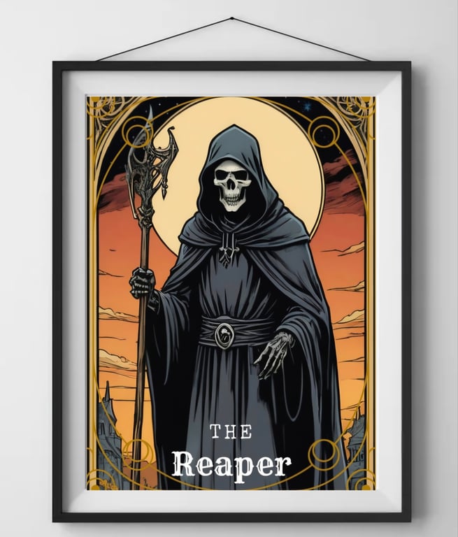 The Reaper Tarot Style Wall Art Print 